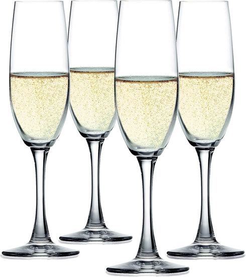 Spiegelau Wine Lovers Champagne Glasses, Set of 4, 6.7 oz, European-Made Crystal