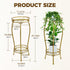 Stands2 27.1 inch Kavlium Plant Stand Indoor OutdoorTall Gold Metal Rustproof Stable Plant Tier Multiple Plant Rack