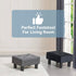 Poofzy Small Foot Stool Ottoman, Velvet Ottoman Foot Rest with Legs, Rectangle Foot Rest for Couch, Footstools