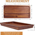 Bathroom Vanity Tray 11.8 x 5.9 inches of Natural Acacia Wood - Elegant Organizer for Cosmetics, Jewelry, Perfume, Candle, Key - Premium Wood Tray for Bathroom, Kitchen, Countertop, Toilet Tank, Sink by Demigo