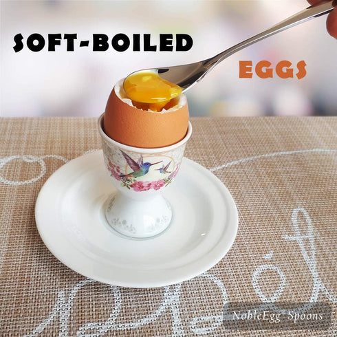 Set of 4 Egg Spoons for Soft Boiled Eggs, 18/10 Stainless Steel, 5.5 Inches