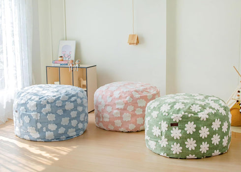 MAXYOYO Bean Bag Chair for Kids, Cloud Pattern Lazy Chair with High-Density Foam Filling, Stuffed Floor Sofa Couch