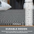KOZYFLY Washable Runner Rug, 2x8 Ft for Hallways, Kitchen Runner with Rubber Backing, Grey Braided Cotton