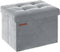 SONGMICS Storage Ottoman, Foldable Small Ottoman Foot Rest, 12.2 x 16.1 Inches