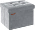 SONGMICS Storage Ottoman, Foldable Small Ottoman Foot Rest, 12.2 x 16.1 Inches