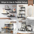 OrganizerBlackSet 3 BAYKA Wall Mounted Floating Shelves, Wood Floating Wall Shelf for Books & Decor, Small Space-Saving