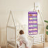 Closet Dual-sided Hanging Baby Shoes Organizer Toddler Shoe Storage Holder for Kids Bow Socks Underwear (PURPLE)