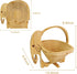 MYOSOTIS Foldable Fruit Basket Collapsible Bamboo Fruit and Veggie Basket,Fruit Bowl Holder Dried Fruit Basket Fo rChristmas Holiday Party (Elephant) by MYOSOTIS