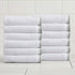 Great Bay Home White/Green Washcloth Set - Ultra-Soft Cotton, Boho-Chic Border Design