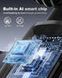EasyAcc Portable Handheld Fan, 4000 Battery, Rechargeable, Ultra Quiet Powerful, 5 Speed, Digital Display, Lanyard,