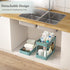 4 danpinera Slim Storage Cart on Wheels, Tier Narrow Laundry Cart with Hooks Hanging Cups Dividers Mobile Rolling Lash