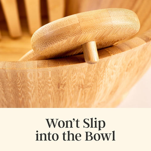 Totally Bamboo Salad Hands, Bamboo Serving Utensils for Tossing & Serving