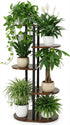 Korrie Home Tiered Plant Stand Indoor, Tall 5 Tier 6 Potted Wooden Plant Shelf