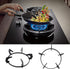 Cast Iron Gas Stove Wok Rack, 7.28 Inch Wok Support Ring Brackets, Black Holder for Milk Pot