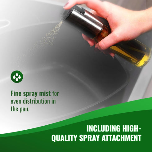 GREEN WISE Oil Sprayer for Olive & Vine Oil, Continuous Spray Bottle for Cooking, Salad Dressing
