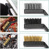 YXQ 3Pcs Wire Clean Brush Set, Black Plastic Handle for Home Kitchen Cleaning, Welding Slag, Rust