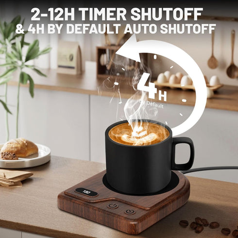3 Settings, 2-12 Mug Warmer, Coffee Mug Warmer with Adjustable Temperature Coffee Warmer Auto Shutoff, Digital Display