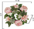 Admired By Nature 13" Artificial Peony Greenery Wreath Candle Rings Floral Decor for Home, Wedding, Valentine's Day,