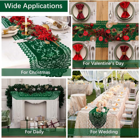 St Patricks Day Table Runner Green Lace Table Runner Farmhouse Table Runners Dresser Scarf Cotton Woven Coffee Table