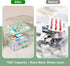 15QT ANYPROLUS Clear Medicine Organizer Box with Handle, Plastic Medicine Container with Tray First Aid Box Empty