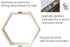 Set 4 Large Hexagon Floating Shelves of Honeycomb Shelf, Crystal Display Shelf, Wood Hexagon Wall Shelves, Farmhouse