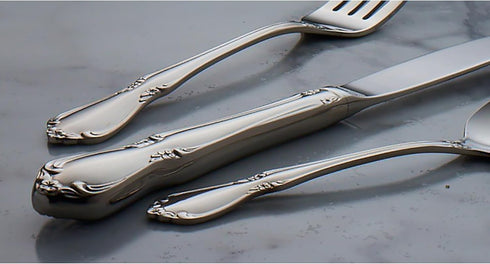 Oneida Chateau Fine Flatware Set, 18/8 Stainless Steel, Set of 4 Salad Forks