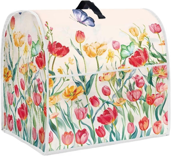 Floral Stand Mixer Cover for Kitchen Aid Mixers, Accessories with Pockets, Suitable for Kitchen Mixer Cover