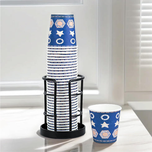 3 oz, 4 oz HillSpring Metal Bathroom Cup Dispenser, Sturdy Storage Holder for Small Disposable Paper Cups, Paper Cup