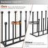 Tigerden 22.5 Inches 6 Closet, Free Standing Shoe Racks, Tall Black Metal Boot Rack Organizer for Pairs, Knee-High Boot