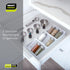 Smart Design 3 Section Plastic Spice Rack Drawer, Non-Slip Lining and Feet, BPA Free, Seasoning Jars, Makeup Storage,