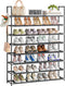 OYREL 8 Tier Shoe Organizer, 33.3in Wide x 11.2in Deep x 55.7in