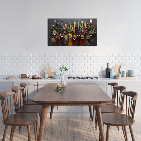 34 inches DuoBaorom Spice Pictures for Kitchen Wall Wrt Food Painting Long