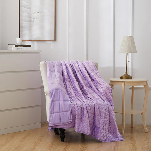 WAIBIO 15 lbs 60"x80", Weighted Blanket for Adults, Comfortable and Soft Throw Weighted Blanket with Premium Glass