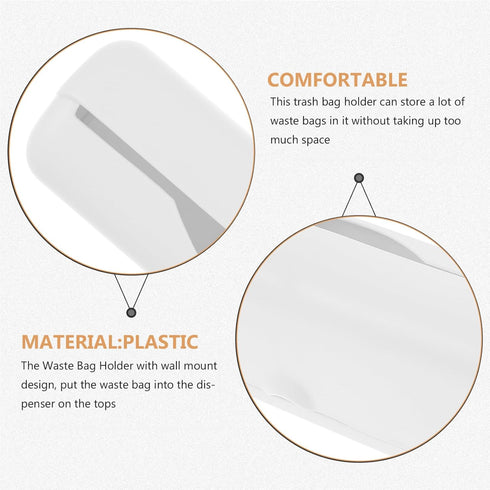 Luxshiny Wall-mounted Plastic Bag Holder, Trash Bag Dispenser, Easy Hanging Organizer for Home Kitchen