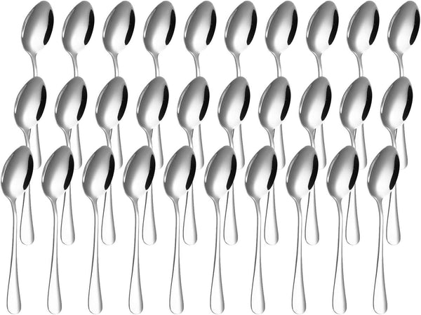 Suwimut 30 Pieces Mini Coffee Spoons, 4.4 Inches Stainless Steel Demitasse Spoons for Dessert