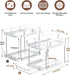 Delamu 2 Sets of 2-Tier Multi-Purpose Bathroom Under Sink Organizers and Storage, Stackable Kitchen Pantry Organization