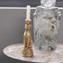 3.25 3.25 9.25 Inch Candle Stick Holder Table Decor - Leopard Resin Modern Golden Candlestick Holder Coffee Table Decor