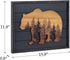 16" 12", NIKKY HOME Cute Bear in The Forest Woodland Decorative Wood Framed Wall Art Prints Cabin Decor, x Dark Slate