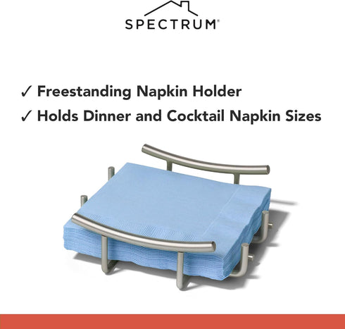 Spectrum Diversified Euro Flat Paper Napkin Holder, Kitchen Décor & Organization