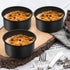 P&P CHEF Mini Cake Pan Set of 3, 4 Inch Non-Stick Round Baking Pans for Small Tier Smash Cakes, Stainless Steel Core