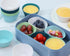 Silicone Baking Muffin Cups 12 Pack, Reusable Cupcake Liners, BPA Free, Dishwasher Safe (White, Green, Navy, Dusty Blue)