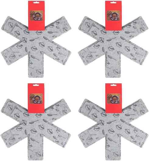 12PCS Pot & Pan Protectors Cookware Protector Set Divider Pads to Prevent Scratching, 3 Sizes-15/14"/10" Diameter