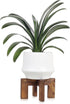Vigordream Plant Stand, Indoor/Outdoor Wood Plant Holder, Single Flower Pot Stand, Sturdy