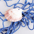 Nautical Fish Net Photo Hanging Display Frames with Sea Shells and Clips for Ocean Theme Party Decorations