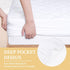 8-21 Inches King Quilted Fitted Waterproof Mattress Pad, Breathable Premium Soft Filling Mattress Protector, Deep