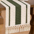 MLMW 40 inches Boho Table Runner Olive Green&Ivory Small Coffee Table Runner Rustic Macrame Woven Table Runners Short