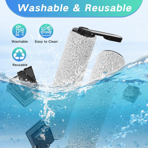 Set 5 7 3 3 1 Accessory for Tineco iFLOOR Breeze Wet and Dry Vacuum Cleaner Replacement Parts Pieces Accessories Roller