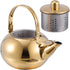 Cabilock Stainless Steel Teapot 1000ML with Removable Infuser & Spout Filter, Stovetop Safe Kettle