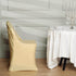1 Set Efavormart Champagne Spandex Stretch Folding Chair Covers for Party Dining Chairs W/Metallic Glittering Back