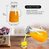 68oz Aofmee Glass Pitcher with Lid, Water Pitcher with Handle and Precise Scale Line, Stainless Steel Iced Tea Carafe